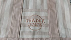 New TRADER JOE’s 2026 Set of 4 Striped Mini Canvas Tote Bag Pink Blue Green Sand — photo 5