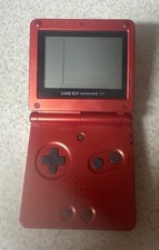 nintendo game boy advance sp flame red AS-IS parts/repair untested no cords