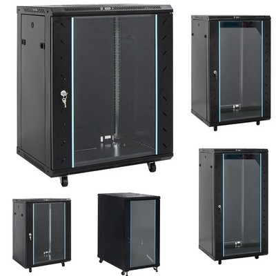 22U Netzwerkschrank mit Rollen 19'' IP20 Serverschrank Wandgehäuse Server Schrank