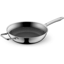 WMF Profi Resist Schmorpfanne Induktion 28 cm, Edelstahlgriff, hoher Rand