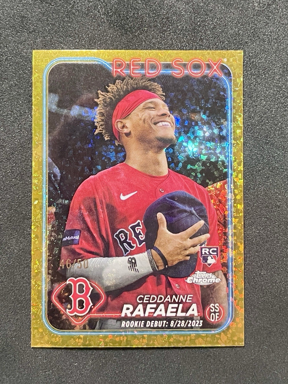 2024 Topps Chrome Update Ceddanne Rafaela #USC44 Gold Mini-Diamond Refractor /50