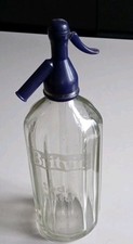 Antique Britvic Glass Soda Syphon Bottle Vintage Prop Bar Restaurant