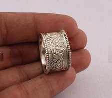 925 Sterling Silver Filigree Eternity Band Ring - Artisan Ring All Size R 496