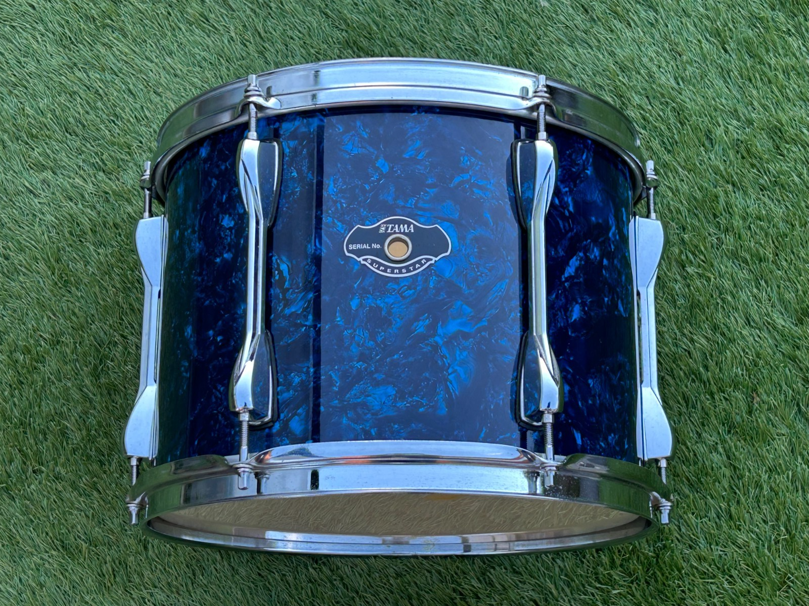Tama Superstar Tom Drum 12"x 09'' 6-Lugs Undrilled Shell Blue Marine Pearl photo 1