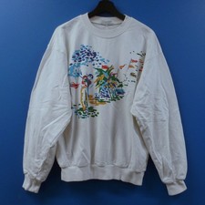 S-M Vintage Lacoste Golf Sweater Pulli Bunt Crazy Muster Rare 90s Kroko 187