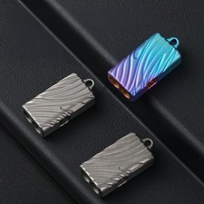 Titanium Alloy EDC Dual Tube Whistle Outdoor Survival Rescue Tool Lightweight