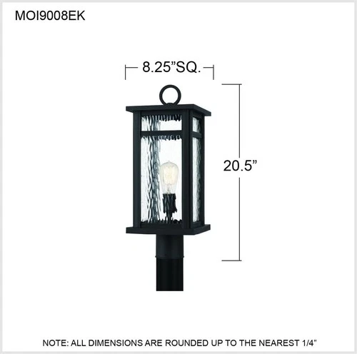 Quoizel MOI9008EK One Light Outdoor Post Mount Moira Earth Black - Picture 5 of 6