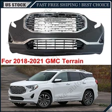Front Bumper Cover Assembly Grille Set w/Lights For 2018-2021 GMC Terrain