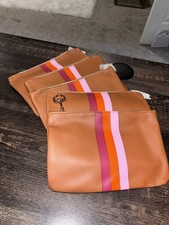 5 Ipsy Glam Bag - August 2025 - Brown w/ Stripes - New / Empty - Free Ship