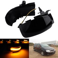 2x Schwarz Linse LED Spiegelblinker für VW Touran 1T1,1T2 BJ. 2003/02 - 2009/05