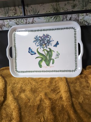 Großes Vintage Portmeirion Botanic Garden Melamin Tablett Susan William Ellis 52 cm