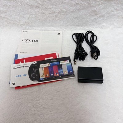 SONY PS Vita PCH-1100 3G Wi-Fi model Console Crystal Black w/Box