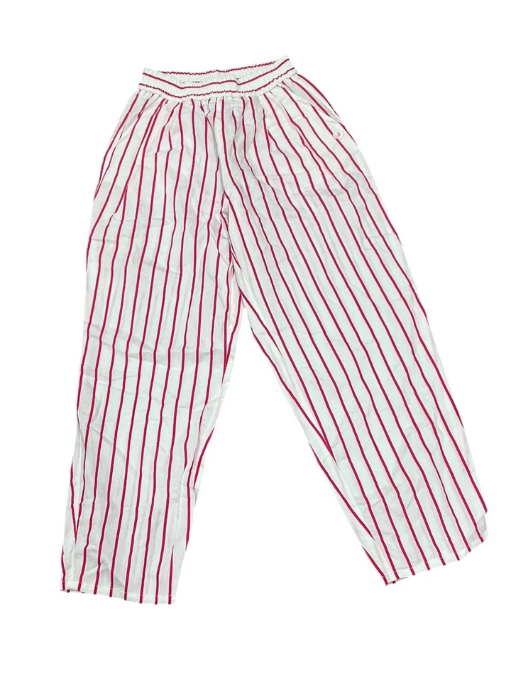 MONNALISA 女孩 10 白色 MAGENTA 粉色条纹拉休闲裤 163 美元 — 第 4/4 张图片