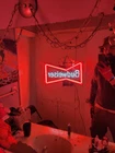 vintage 1991 budweiser bowtie neon sign