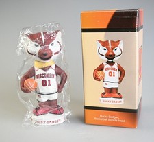 2002 Wisconsin Badgers Bucky Basketball Bobblehead In Box