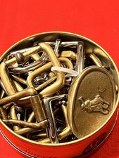 Solid Brass Men's BELT BUCKLES Lot of 14 vintage 1960s-1970s