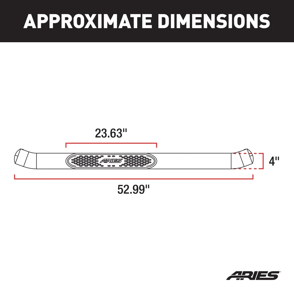 Aries 4in SS Oval Nerf Bars for 07-2018 Silverado/Sierra 1500/2500/3500 Standard Foto 3 de 4