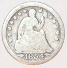 1854 Seated Liberty Half Dime - Arrows - GOOD - #3365E