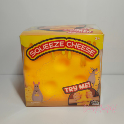 Sunny Days Giggle Zone Squeeze Cheese Large Block Squishy Sensory Fidget Toy