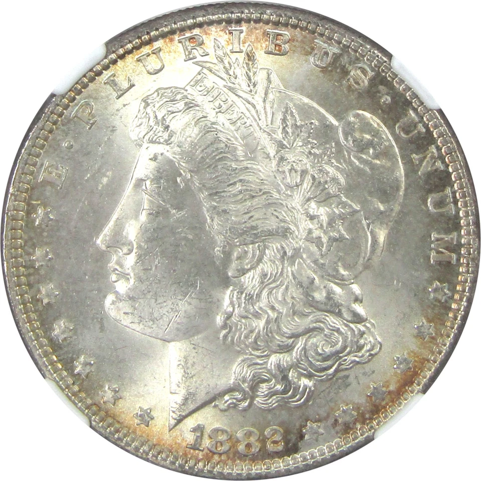 1882 Morgan Dollar MS 63 NGC Silver $1 Uncirculated Coin SKU:I15926 - Image 3 of 4