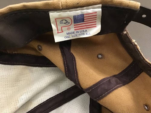 Rarely Seen Vintage Duxbak Snapback Hat Cap Brown Canvas Embroidered Duck USA - Picture 4 of 5