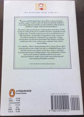 Shaw Library: Pygmalion by George Bernard Shaw (1988 Paperback) - VG - Picture 3 of 4
