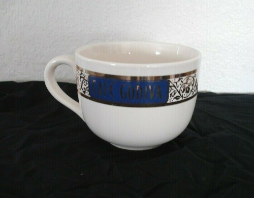 California Pantry Cafe Godiva Large Coffee Mug Gold 2004-Gold Swirl Band - Picture 3 of 6