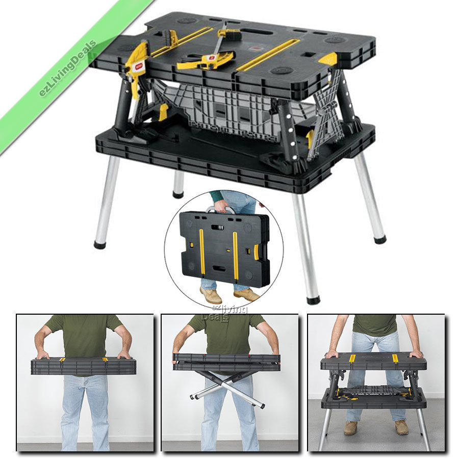 Keter Folding Compact Workbench Work Table Portable 