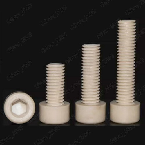 PPS Polyphenylene Sulfide Plastic Hex Socket Bolts Cap Head Screws M3 M4 M5-M10 - Picture 2 of 6