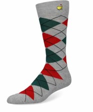 Masters Men's Red  Green Argyle Footjoy Performance ProDry Dress Golf Socks
