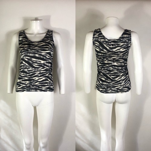 Rare Vtg Jean Paul Gaultier Zebra Print Tank Top S