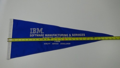 Vintage 1990 IBM Wimpel Software Manufacturing & Services Dayton NJ #848 - Bild 2 von 6