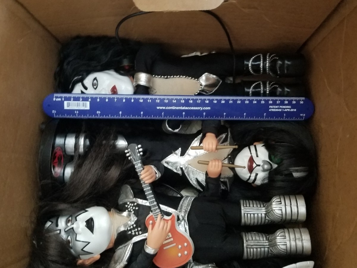 Lot all 4 Rare Kiss Gene Simmons Soundalike Animated Doll