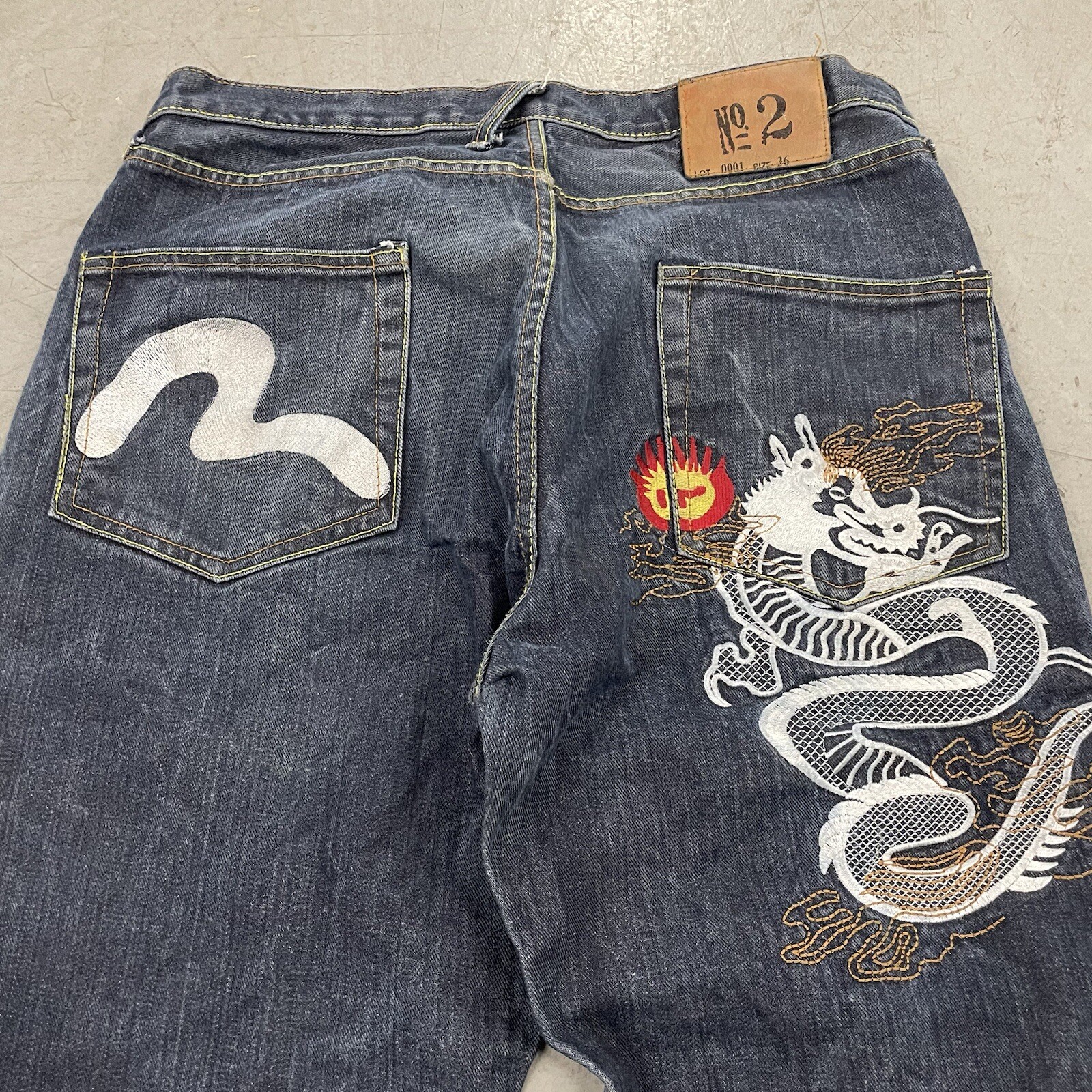 Vintage Evisu Japanese Denim Jeans Dragon Embroidered… - Gem