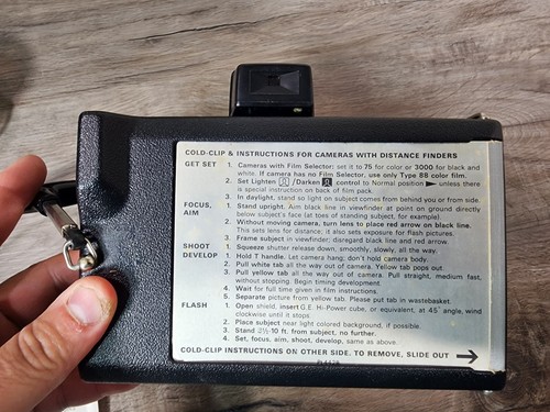 Vintage Polaroid Super Colorpack Land Camera w/ Case Manual UNTESTED For Parts - Picture 4 of 15