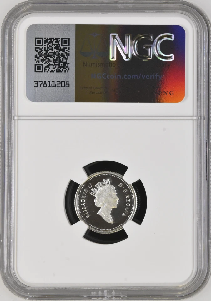 :2000 SILVER DIME ELIZABETH-II 10C CANADA NGC PF-70-UC HEAVY/ULTRA-CAMEO TOP POP - Image 2 of 2