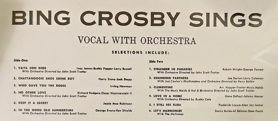 Bing Crosby Sings 1973 - Vocalion VL 73603 - 1973 Release - NEW, SEALED, COND.!! - Image 3 of 4
