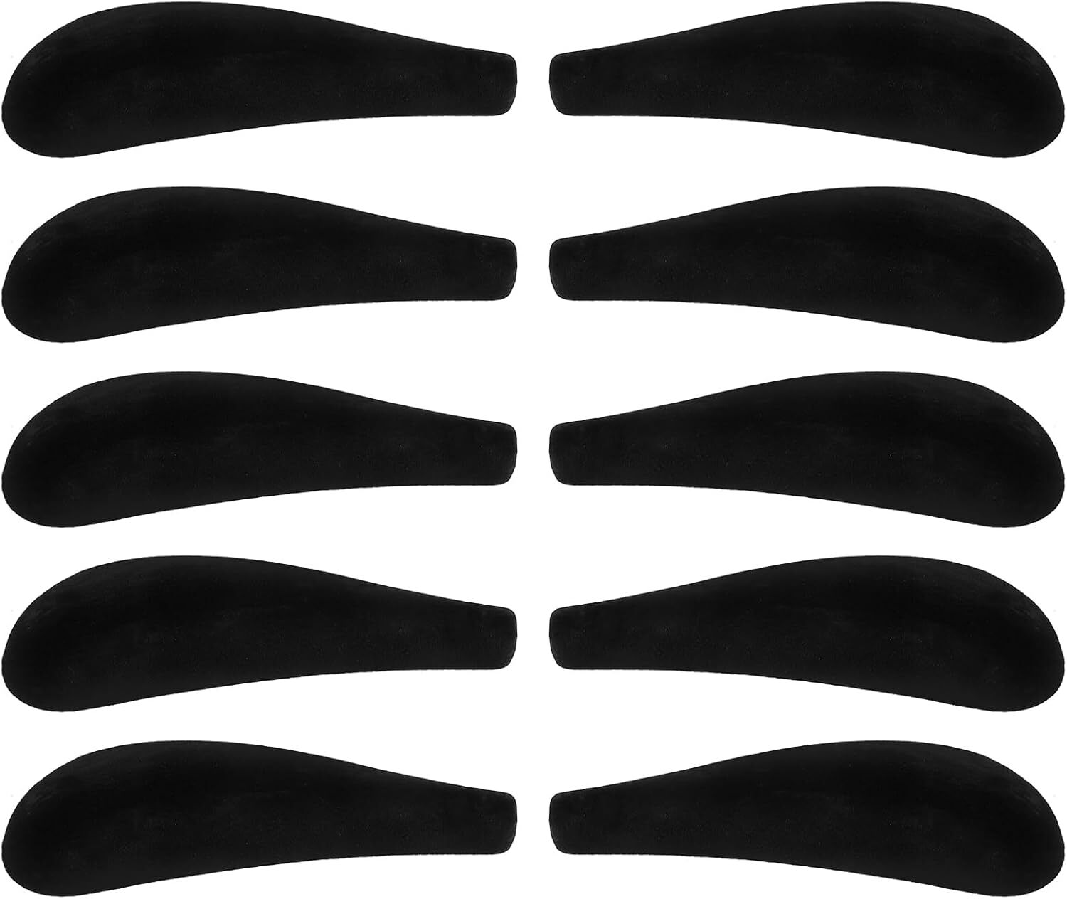 10Pcs Black Velvet Hangers with Shoulder Form Pads for Gentle Support-image