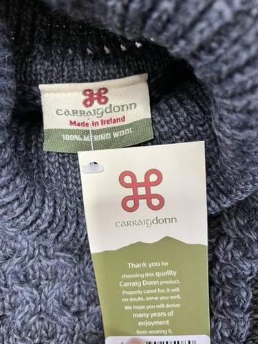 Suéter de lana Carrai Donn para hombre 100 % pura lana de cordero talla XL nuevo - Imagen 7 de 8
