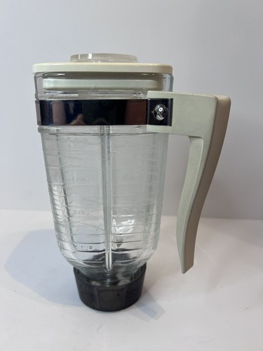 Vintage 70s OSTERIZER GALAXIE GLASS Pitcher , Lid And Blade