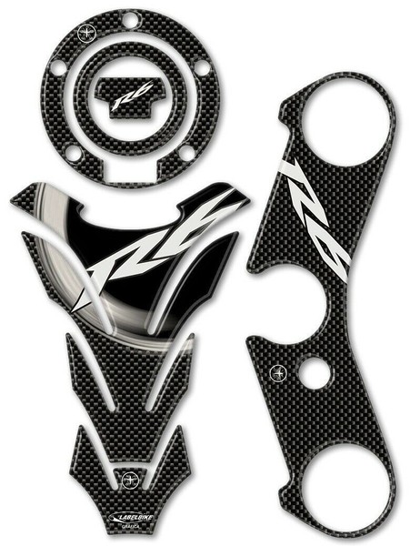 Sticker Set Im Gel 3D Kohlenstoff FüR Motorrad Kompatibel Yamaha R6 Von 2006 Al-image