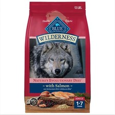 Blue Buffalo Wilderness High Protein Dry Dog Food Salmon 13 lb Bag