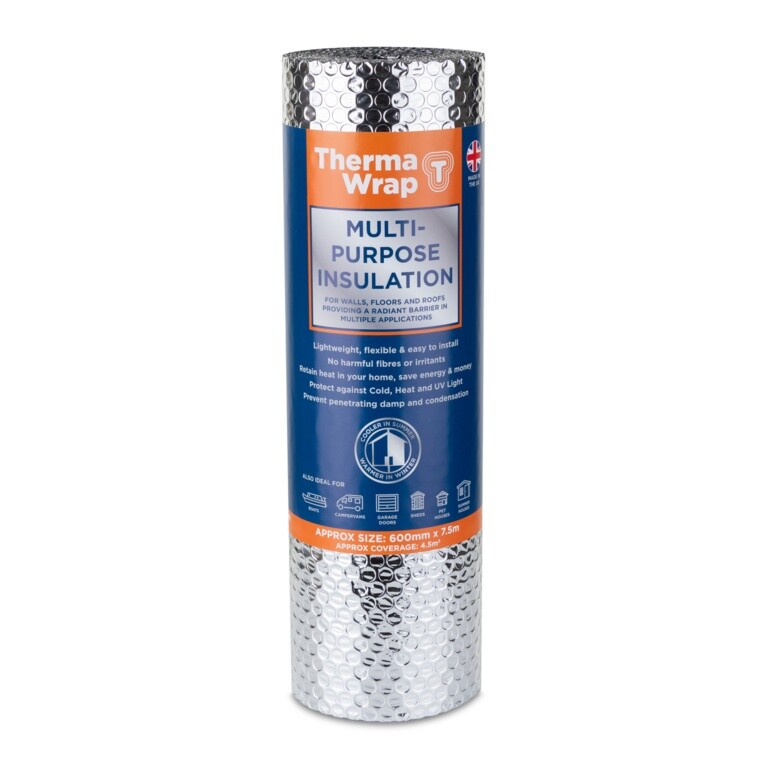 THERMAWRAP INSULATION FOIL ROLL GENERAL PURPOSE WRAP 600MM x 7.5M GREAT PRICE!
