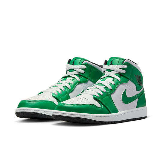 Nike Nike Air Jordan 1 Mid Lucky Green Black White Sneakers