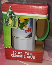 Elf 20 OZ TALL CERAMIC MUG!  Icup Warner Brothers New In Box