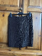All saints Shia Skirt Heavy Beaded Sequins Animal Print Hand Embellished UK 10