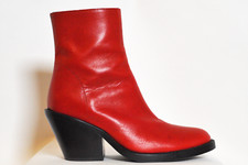 Ann Demeulemeester Red Calf Leather Boots - 38/US8