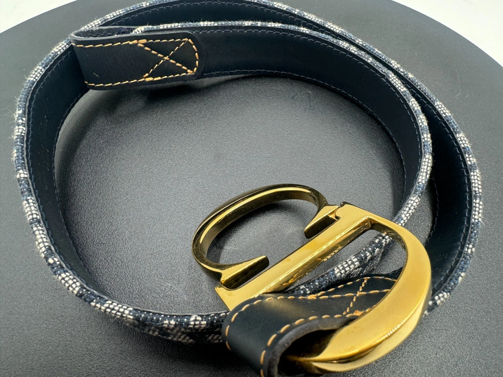 Ceinture réversible Christian Dior 30 MONTAIGNE neuve motif total