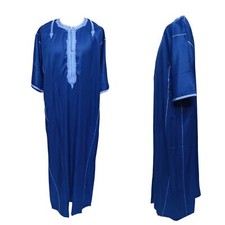 Original Marokkanisch Blau Thawb Jabador Djellaba Jubba Langes Kleid