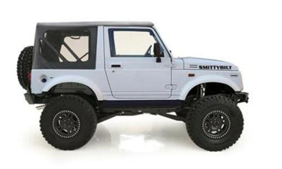Para Suzuki Samurai Premium 1987-1994 Repuesto Tapa Blanda Negro Ventanas Transparentes Foto 3 de 3